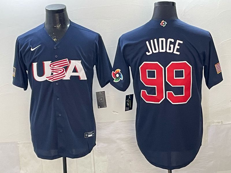Men 2026 World Cub USA #99 Judge Blue Nike MLB Jersey style 04->more jerseys->MLB Jersey